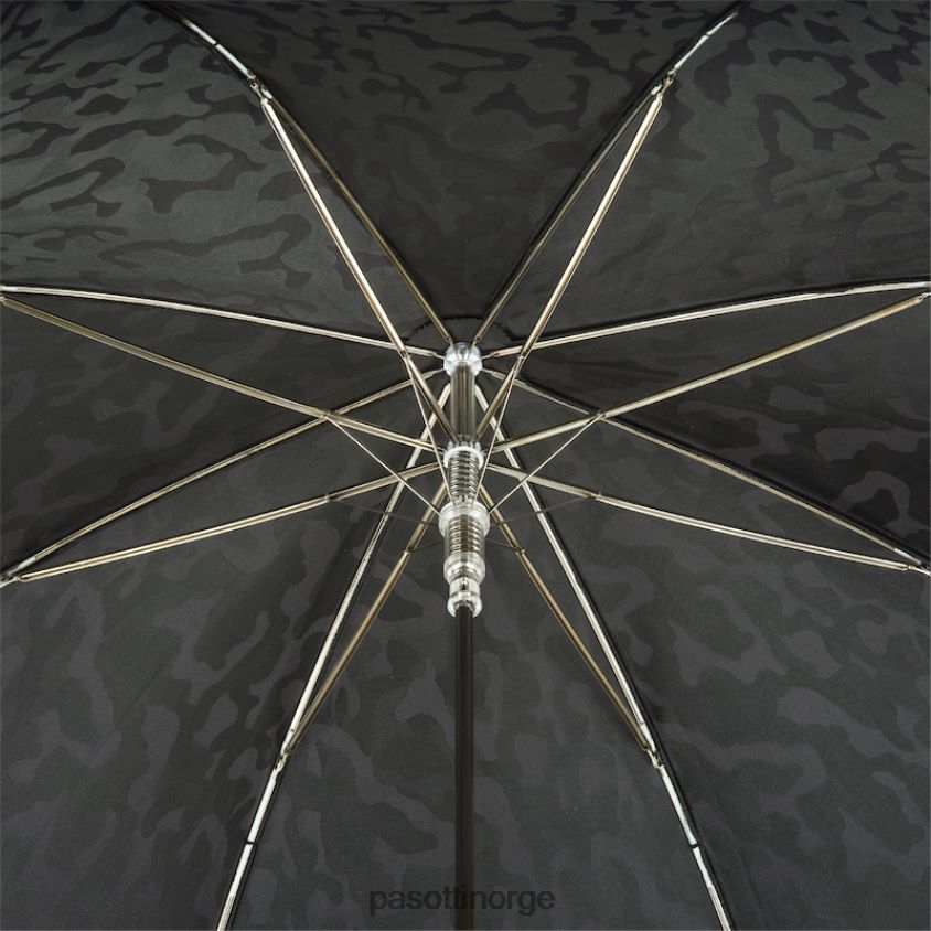 paraply | PASOTTI 478 11780-142 h39t - svart kamuflasjeparaply, skinnhåndtak med hodeskaller 8B6Z2663 menn