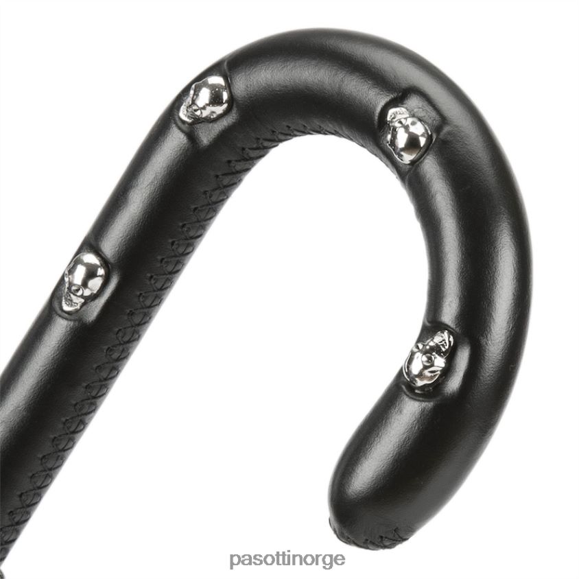 paraply | PASOTTI 478 11780-142 h39t - svart kamuflasjeparaply, skinnhåndtak med hodeskaller 8B6Z2663 menn