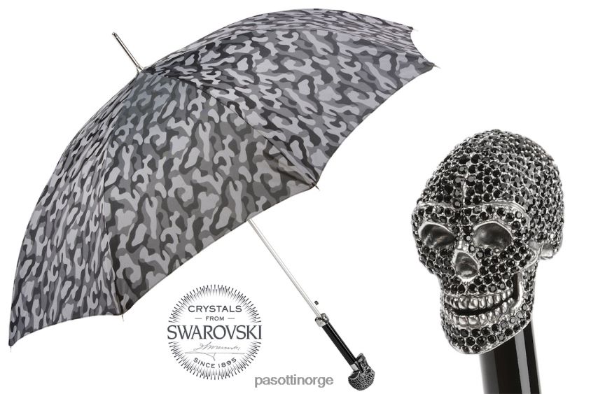 paraply | PASOTTI 478 11780-145 w333ne - kamuflasjeparaply med svart swarovski-hodeskalle 8B6Z2672 menn
