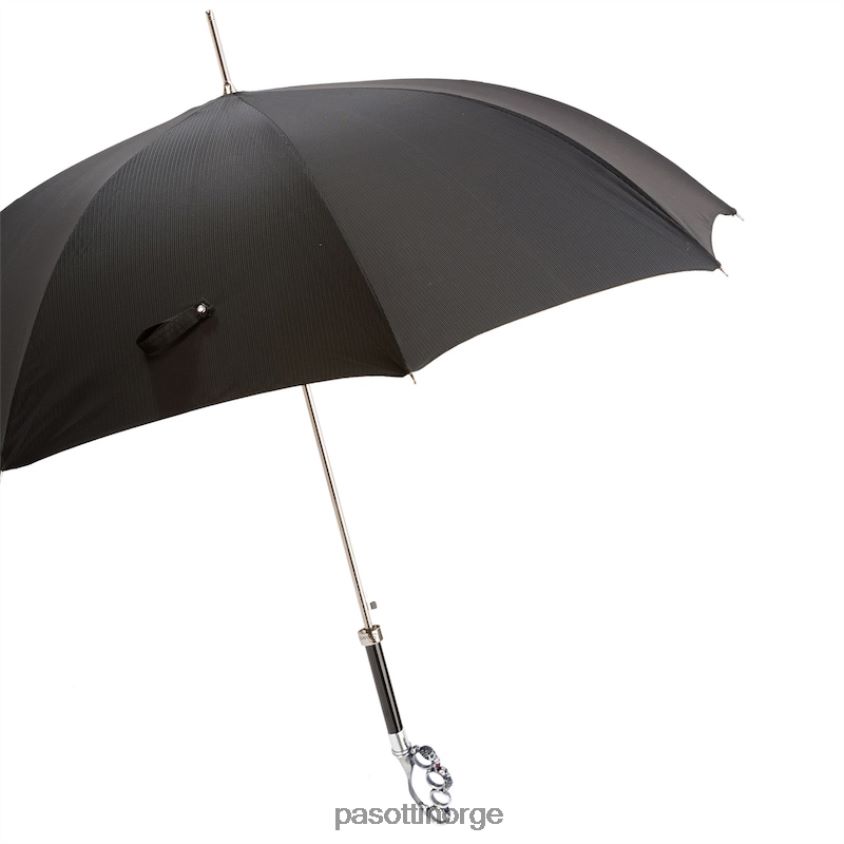 paraply | PASOTTI 478 6768-1 w84 - sølv knuckleduster paraply 8B6Z2657 menn