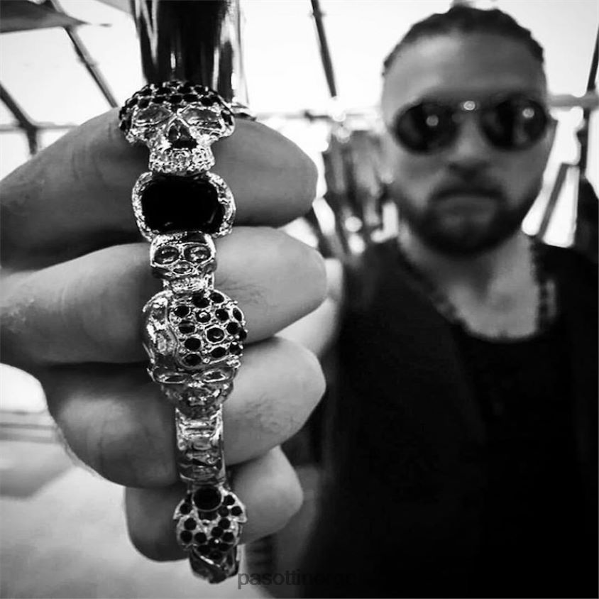 paraply | PASOTTI 478 6768-1 w84 - sølv knuckleduster paraply 8B6Z2657 menn