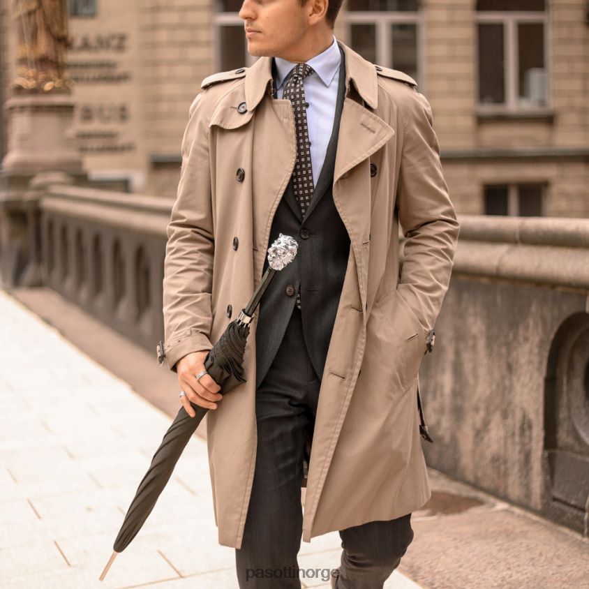 paraply | PASOTTI 478 6768-6 w37pv - grønn paraply, sølv løvehåndtak 8B6Z2679 menn