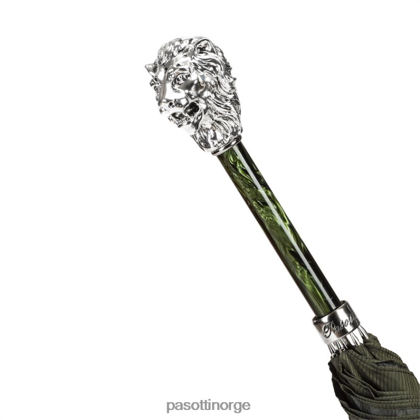 paraply | PASOTTI 478 6768-6 w37pv - grønn paraply, sølv løvehåndtak 8B6Z2679 menn