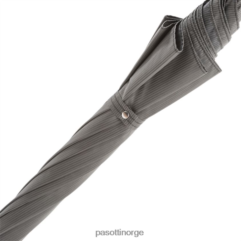 paraply | PASOTTI 478 6768-7 pu - elegant grå paraply, skinnhåndtak 8B6Z2670 menn