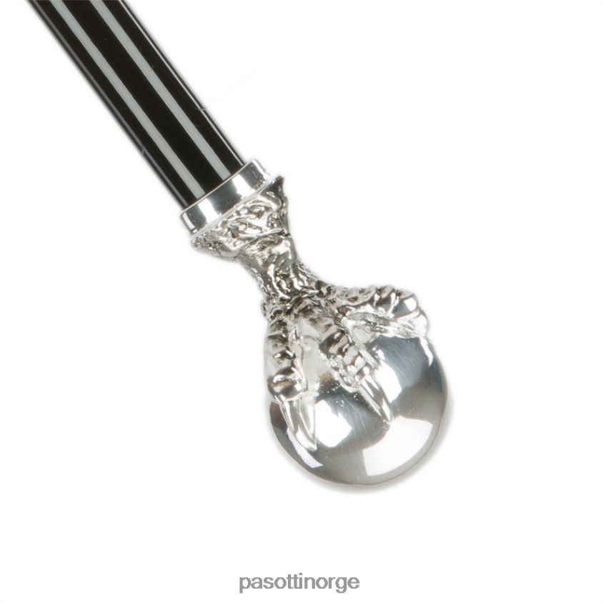 paraply | PASOTTI 478 7079-8 k55 - svart paraply med klohåndtak 8B6Z2616 menn