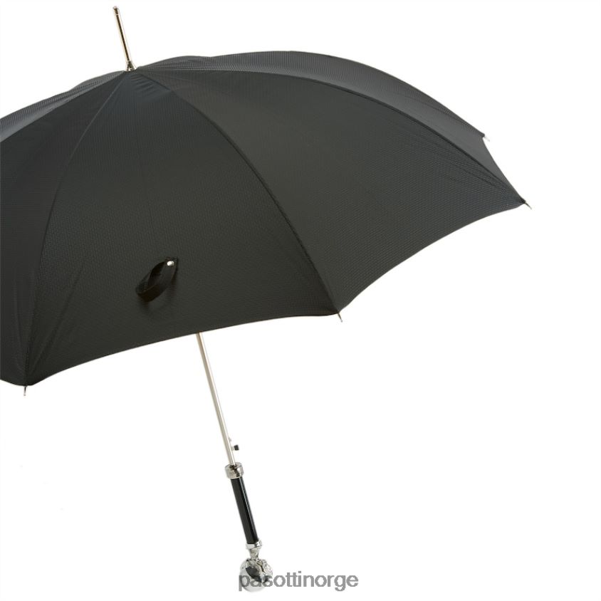 paraply | PASOTTI 478 7079-8 k55 - svart paraply med klohåndtak 8B6Z2616 menn