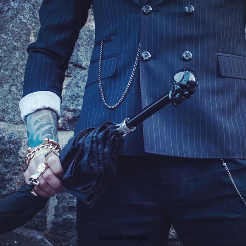 paraply | PASOTTI 478 7079-8 w33ne - svart hodeskalle paraply 8B6Z2674 menn