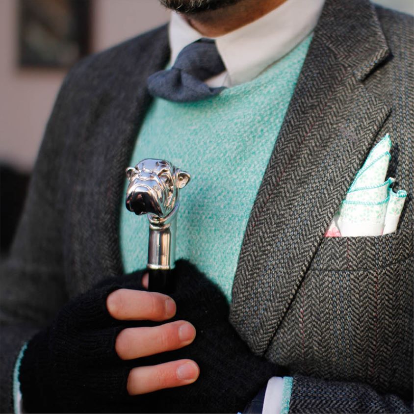 paraply | PASOTTI 478 oxf-15 w38 - sølv bulldog paraply 8B6Z2618 menn