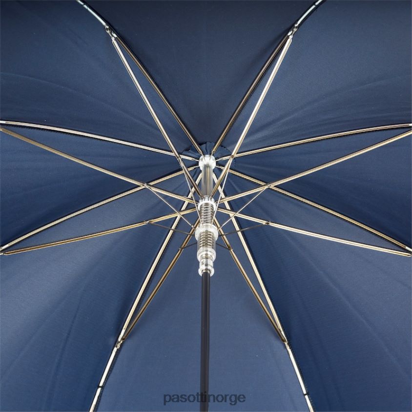 paraply | PASOTTI 478 oxf-8 w39pb - blå paraply, sølv greyhound håndtak 8B6Z2680 menn