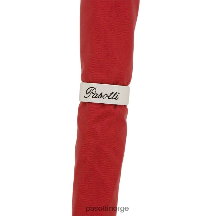 paraply | PASOTTI 478fa oxf-4 w40pr - rød paraply med sølvhund 8B6Z2627 menn