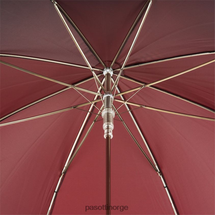 paraply | PASOTTI 478fa oxf-4 w40pr - rød paraply med sølvhund 8B6Z2627 menn
