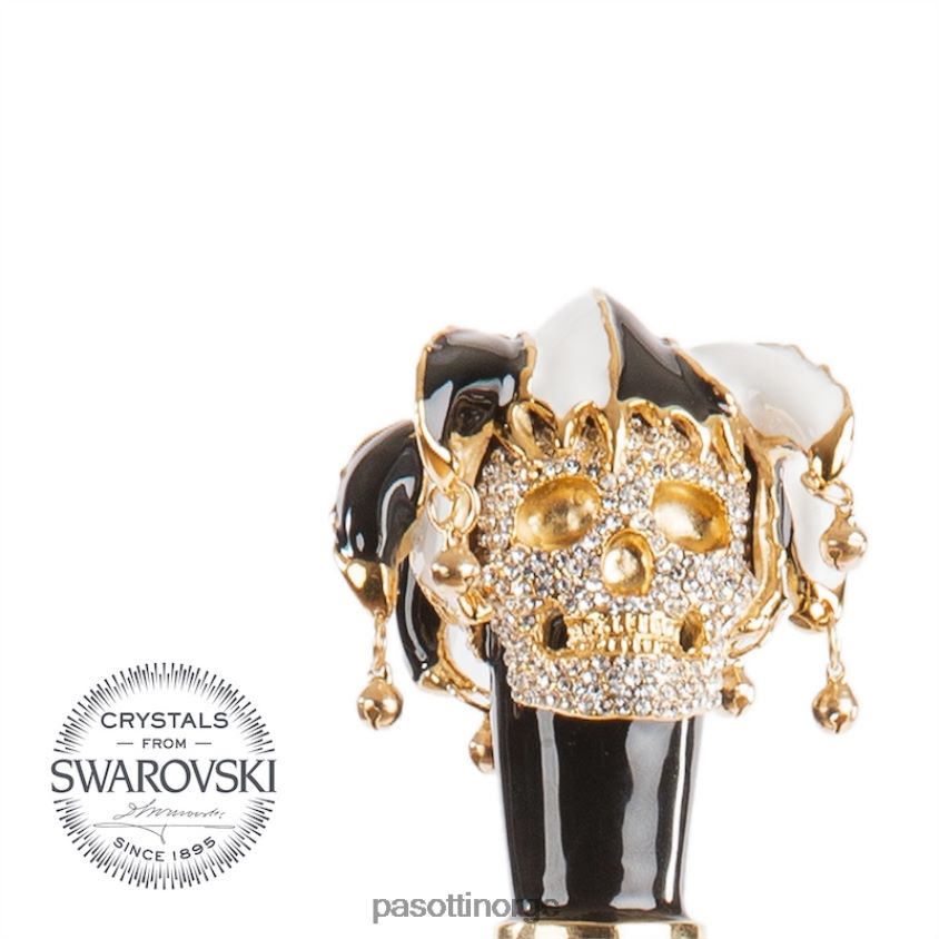 paraply | PASOTTI 479 oxf-18 k58 - swarovski jester skull paraply 8B6Z2667 menn