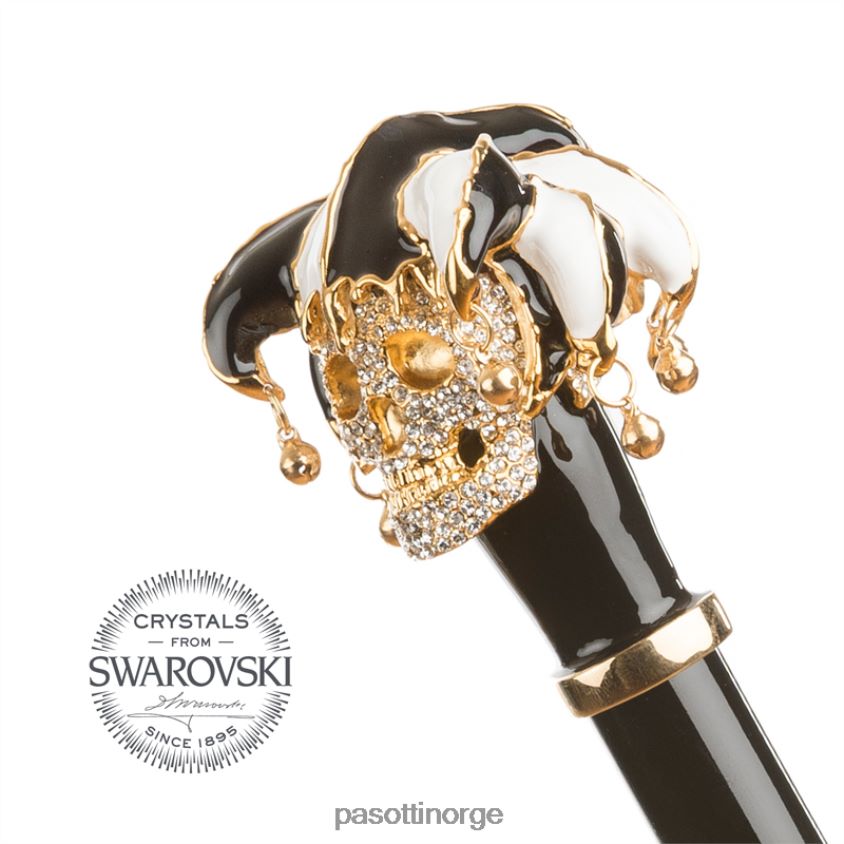 paraply | PASOTTI 479 oxf-18 k58 - swarovski jester skull paraply 8B6Z2667 menn