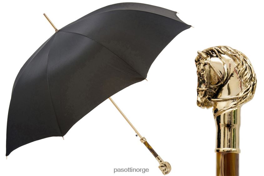 paraply | PASOTTI 479 oxf-18 w41po - gylden hesteparaply 8B6Z265 menn