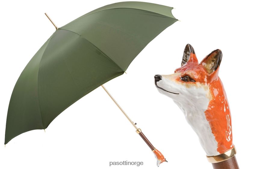 paraply | PASOTTI 479fa oxf-10 k48 - fox paraply, med etui og ring 8B6Z2620 menn