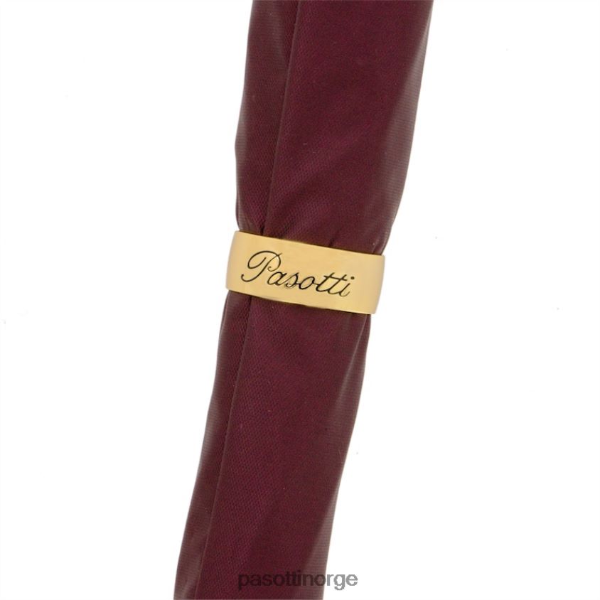 paraply | PASOTTI 479fa oxf-15 w40 - burgunder paraply med gullhund 8B6Z2621 menn