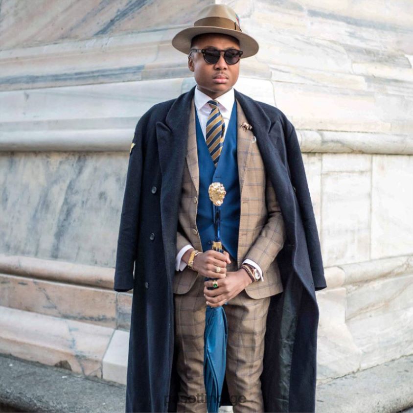 paraply | PASOTTI 479fa oxf-8 w37pb - blå paraply med gullløvehåndtak 8B6Z2623 menn