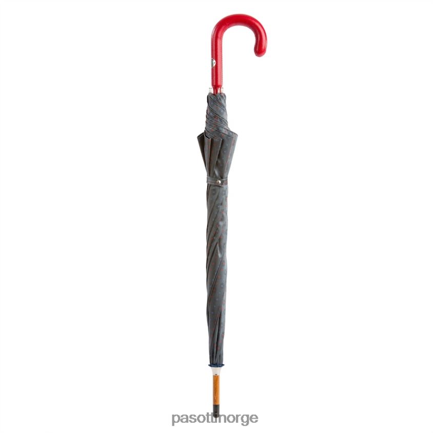 paraply | PASOTTI 142 51404-5 p - paraply med rødt skinnhåndtak 8B6Z26110 menn