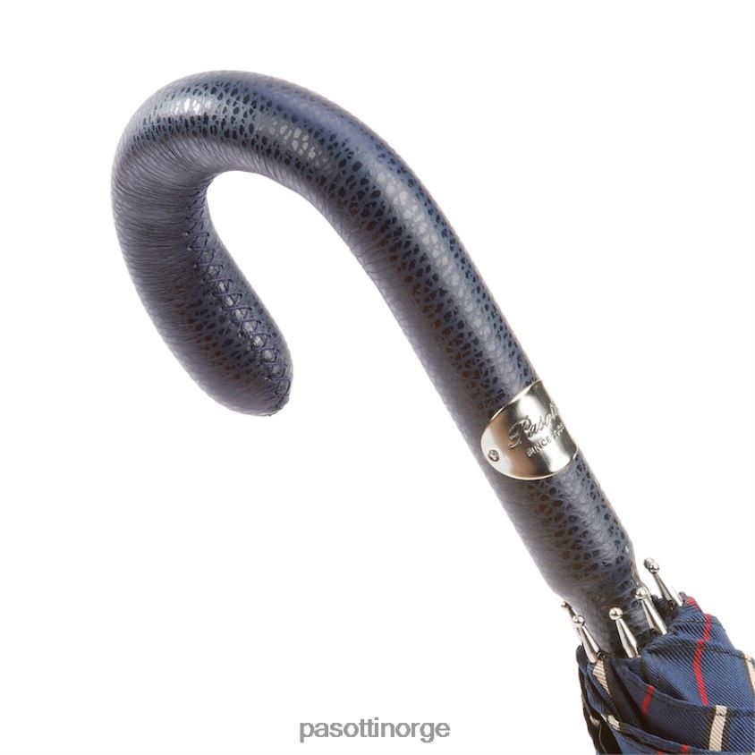 paraply | PASOTTI 142 bruce-1 p - skreddersydd paraply, marine håndtak i skinn 8B6Z26138 menn