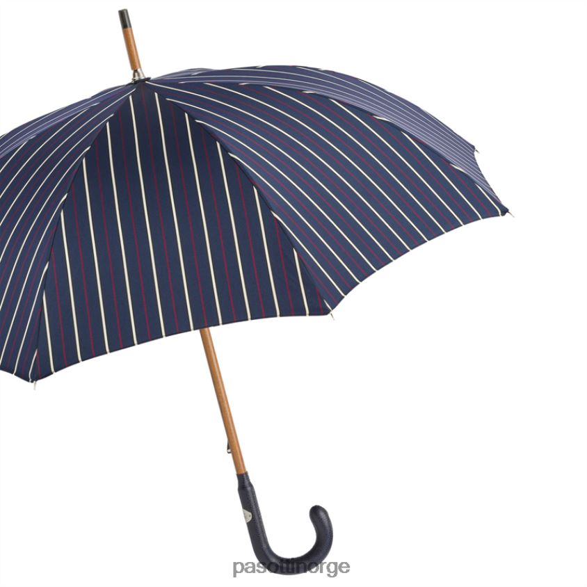 paraply | PASOTTI 142 bruce-1 p - skreddersydd paraply, marine håndtak i skinn 8B6Z26138 menn