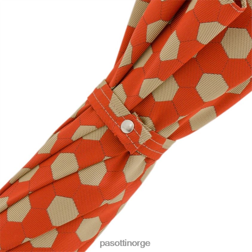 paraply | PASOTTI 142 esag-9 cr - stoffparaply med sekskanttrykk, kastanjehåndtak 8B6Z26151 menn