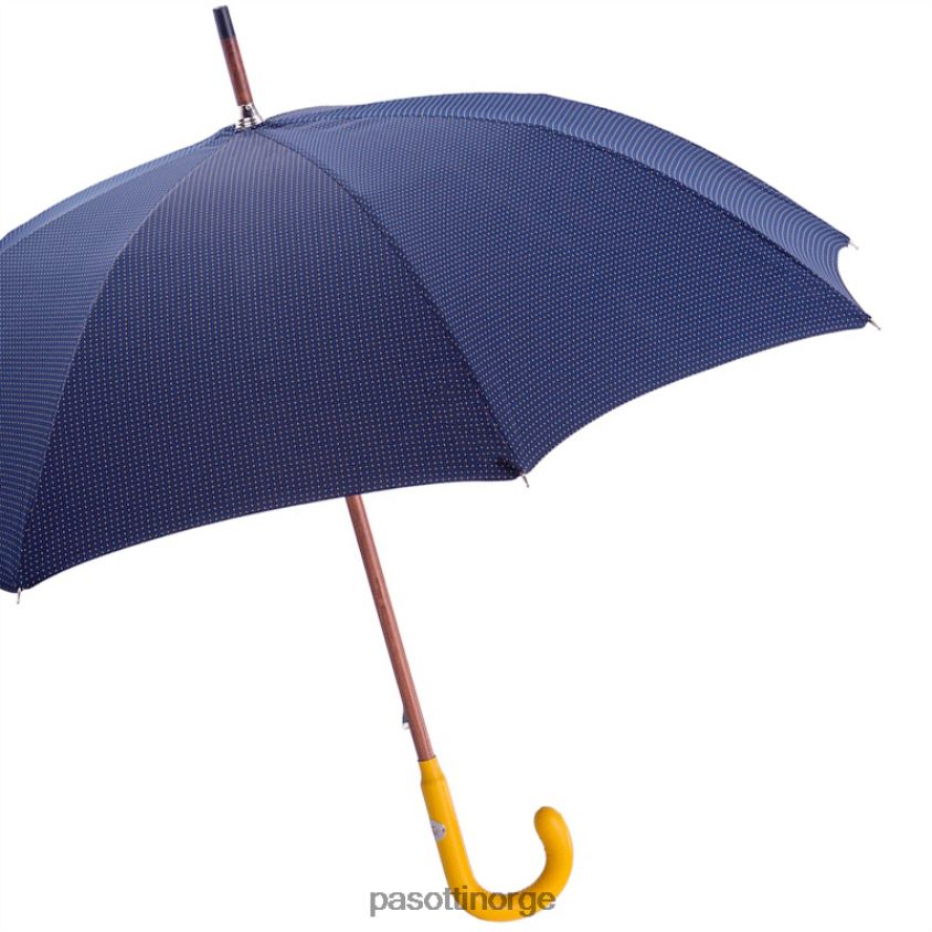 paraply | PASOTTI 142 pto cn4 p - skreddersydd paraply, håndtak i gult skinn 8B6Z26123 menn