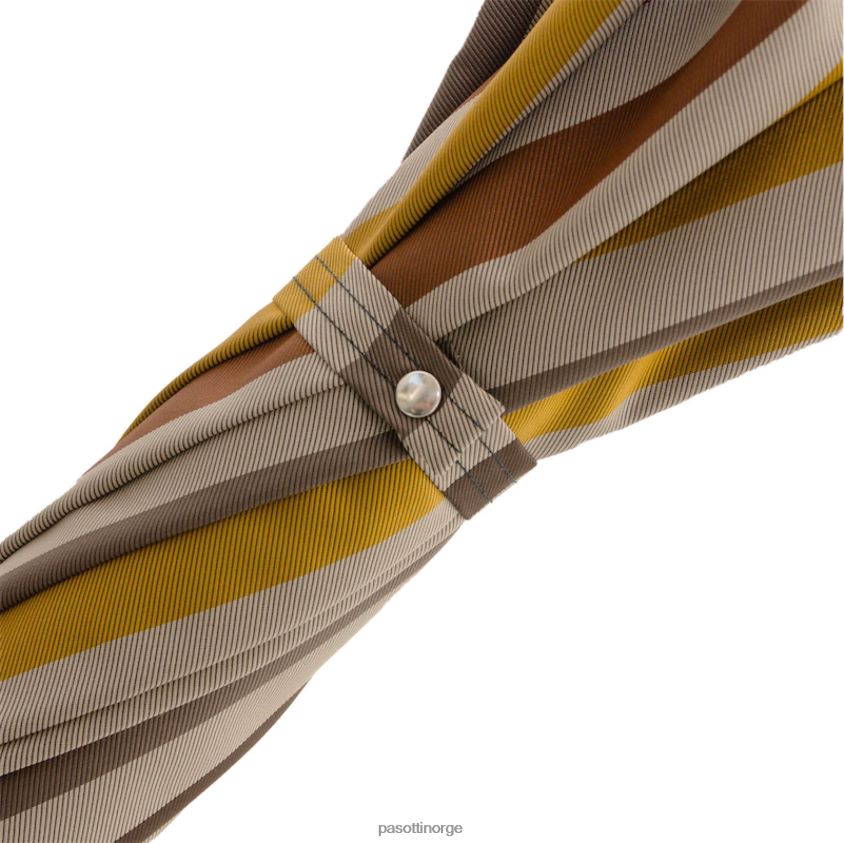 paraply | PASOTTI 142 venez-4 s - stripet paraply med håndtak av strutsskinn 8B6Z2697 menn