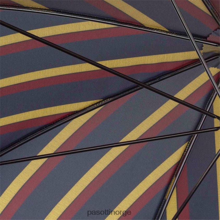 paraply | PASOTTI 145 alfred-1 c - stor stripete paraply, kastanjehåndtak 8B6Z26130 menn