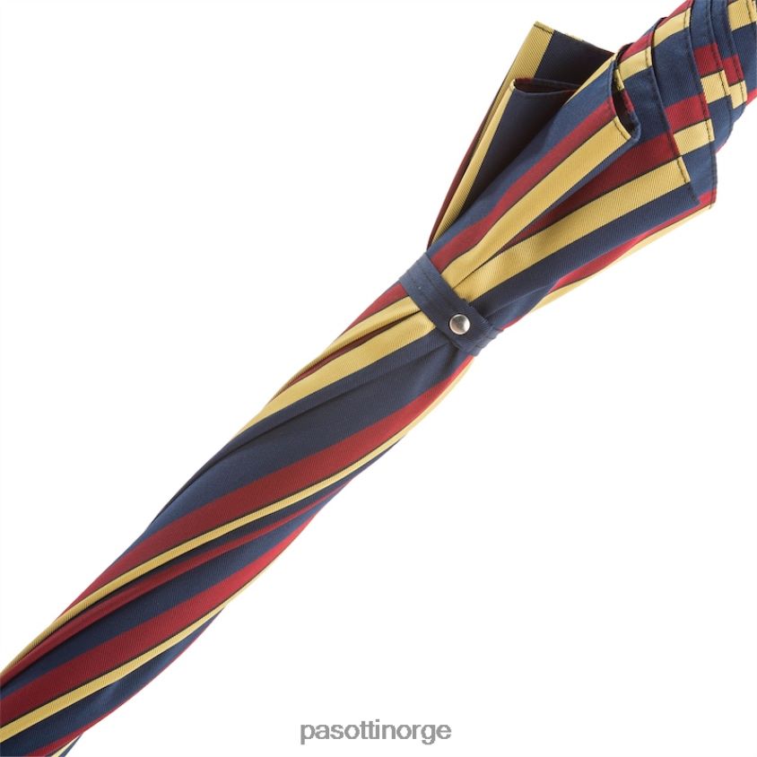 paraply | PASOTTI 145 alfred-1 c - stor stripete paraply, kastanjehåndtak 8B6Z26130 menn