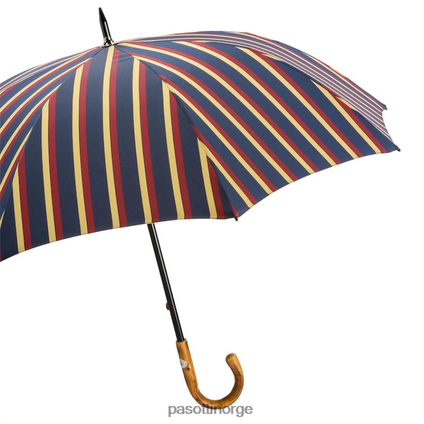 paraply | PASOTTI 145 alfred-1 c - stor stripete paraply, kastanjehåndtak 8B6Z26130 menn