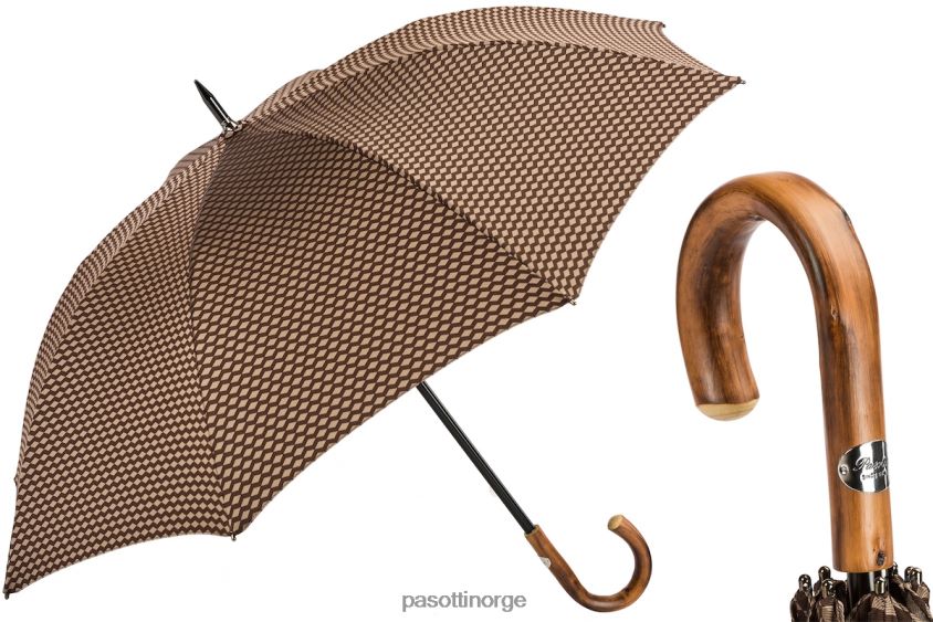 paraply | PASOTTI 145 atene-1 c - jacquard paraply med geometrisk design 8B6Z26139 menn