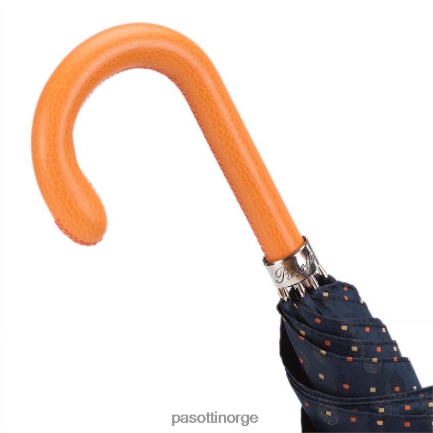 paraply | PASOTTI 478 51404-2 p - paraply med slipstrykk med oransje skinnhåndtak 8B6Z26152 menn