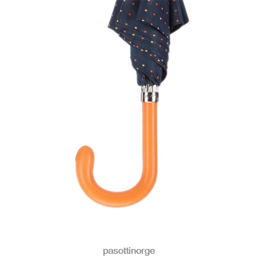 paraply | PASOTTI 478 51404-2 p - paraply med slipstrykk med oransje skinnhåndtak 8B6Z26152 menn