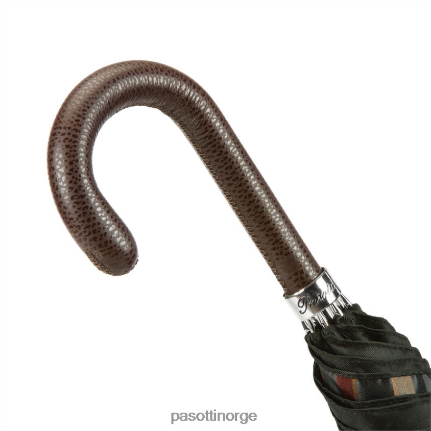 paraply | PASOTTI 478 5880-1 pu - håndverks italiensk paraply med skinnhåndtak 8B6Z26129 menn