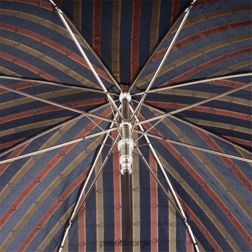 paraply | PASOTTI 478 5880-3 n37 - klassisk paraply med flettet skinnhåndtak 8B6Z26137 menn