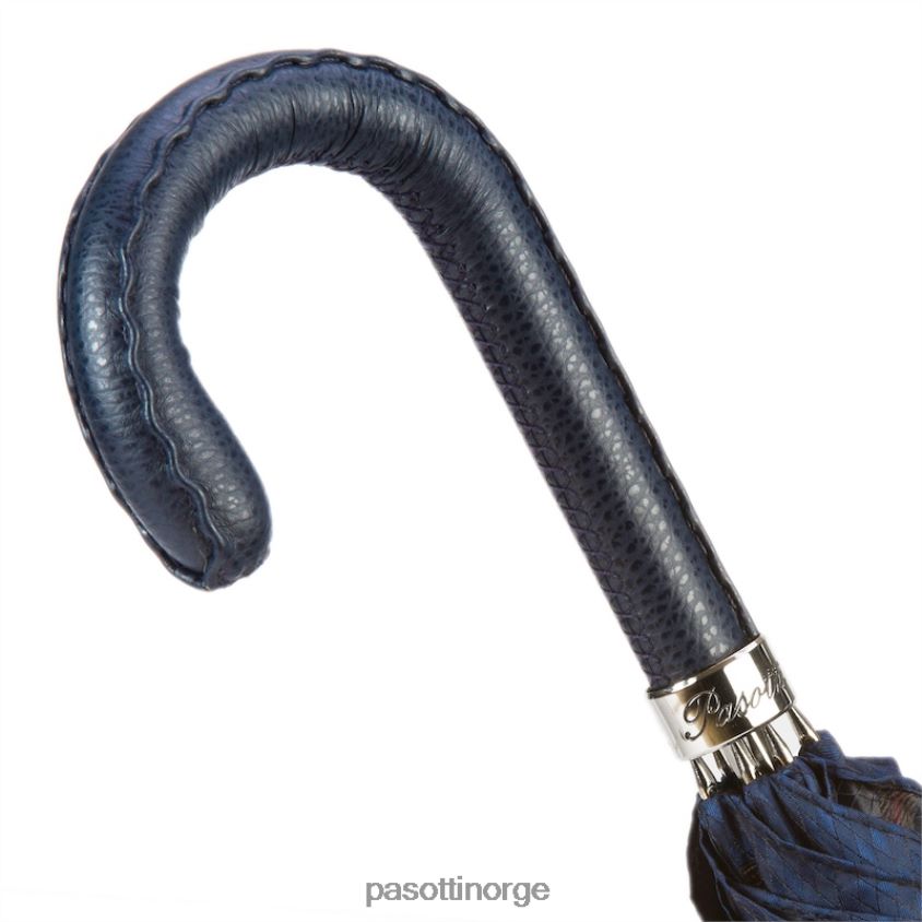 paraply | PASOTTI 478 6279-3 n36 - paraply med navy skinnhåndtak 8B6Z26154 menn
