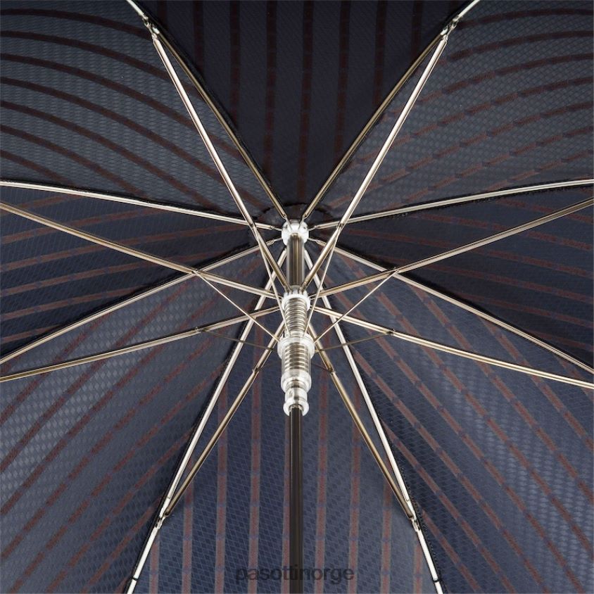 paraply | PASOTTI 478 6279-3 n36 - paraply med navy skinnhåndtak 8B6Z26154 menn
