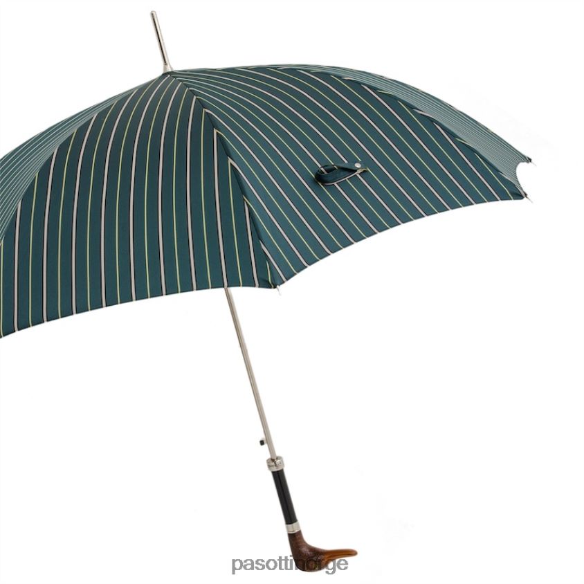 paraply | PASOTTI 478 bruce-5 114 - stripete paraply med andehåndtak 8B6Z26132 menn