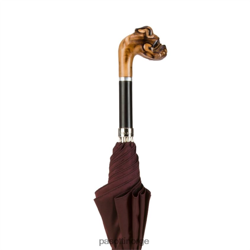paraply | PASOTTI 478 oxf-15 n51 - håndskåret bulldog paraply 8B6Z26128 menn