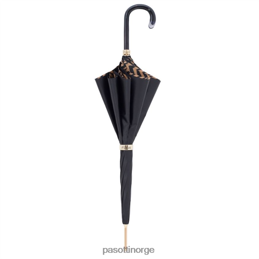 paraply | PASOTTI 189 21028-11 g15 - brun paraply med sebratrykk 8B6Z26432 unisex