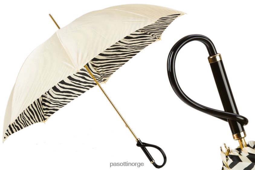 paraply | PASOTTI 189 21028-55 a - elfenben paraply med sebrin interiør, dobbel klut 8B6Z26419 unisex