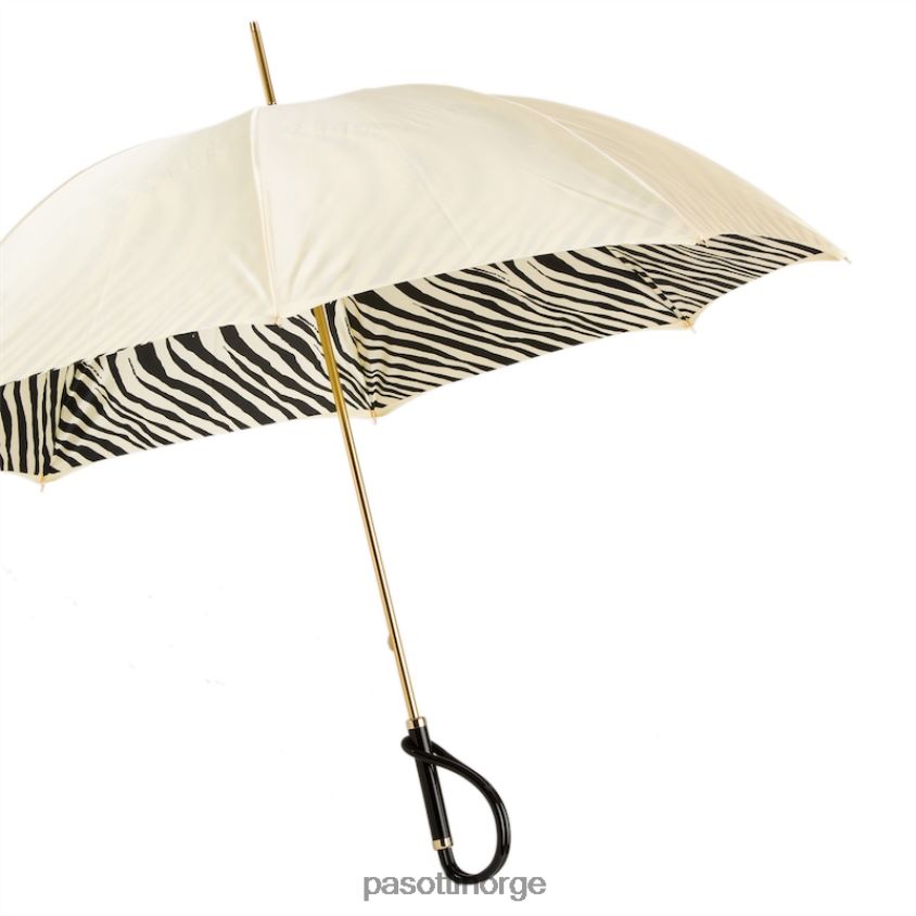 paraply | PASOTTI 189 21028-55 a - elfenben paraply med sebrin interiør, dobbel klut 8B6Z26419 unisex