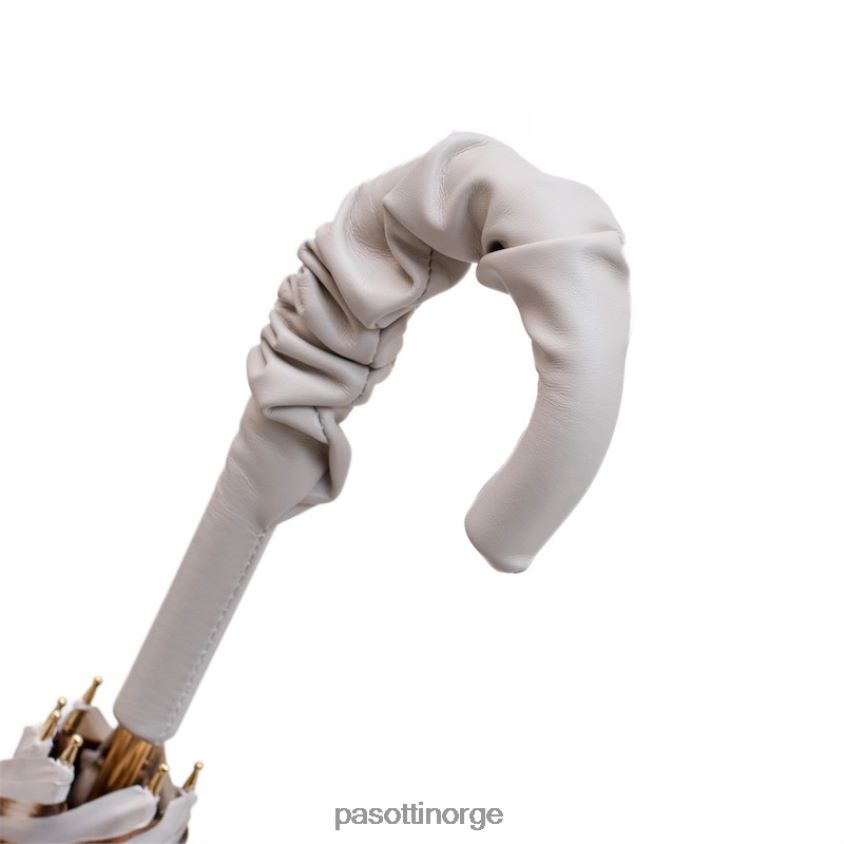 paraply | PASOTTI 189 52417-11 a35 - paraply med leopardmønster med rynket skinnhåndtak 8B6Z26430 unisex