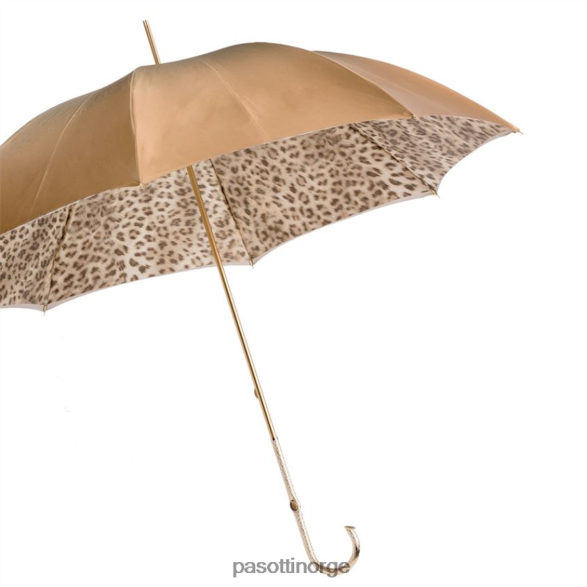 paraply | PASOTTI 189 52417-16 p5 - leopardmønster i elfenben paraply, dobbel klut 8B6Z26412 unisex