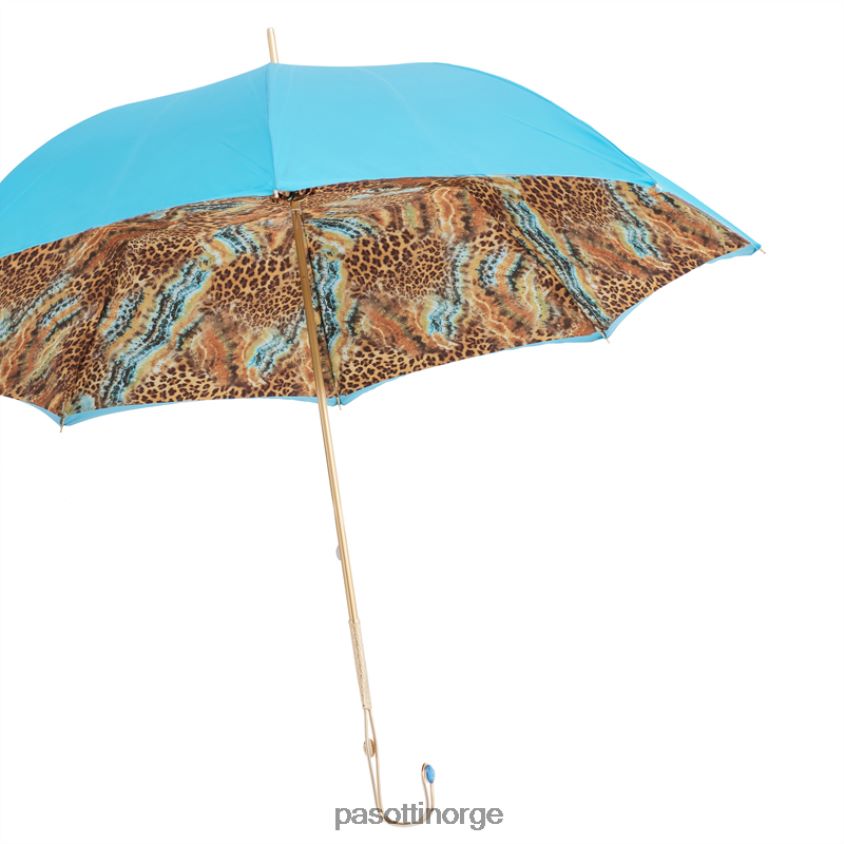 paraply | PASOTTI 189 56084-1 p18 - paraply med lys animalier trykk, dobbel klut 8B6Z26431 unisex