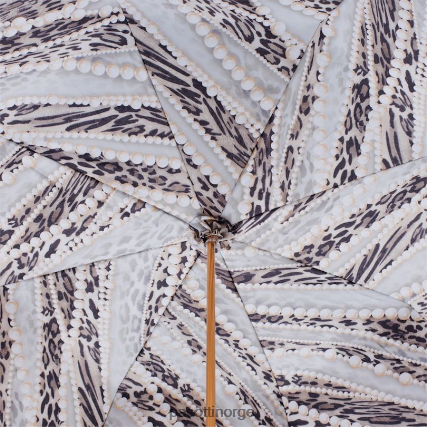 paraply | PASOTTI 189 5a003-31 u5 - paraply med lyse gullperler med trykk, dobbel klut 8B6Z26433 unisex