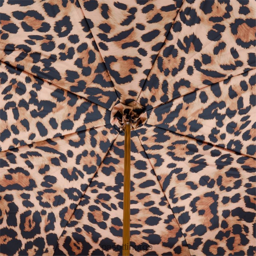 paraply | PASOTTI 189 5a488-92 p5 - paraply med rød leopardmønster, dobbel klut 8B6Z26417 unisex