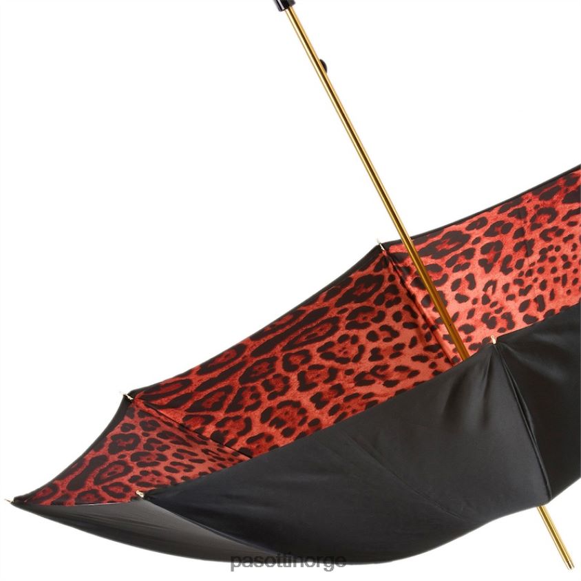 paraply | PASOTTI 189 90115-2 g15 - paraply med rød leopardmønster, dobbel klut 8B6Z26408 unisex