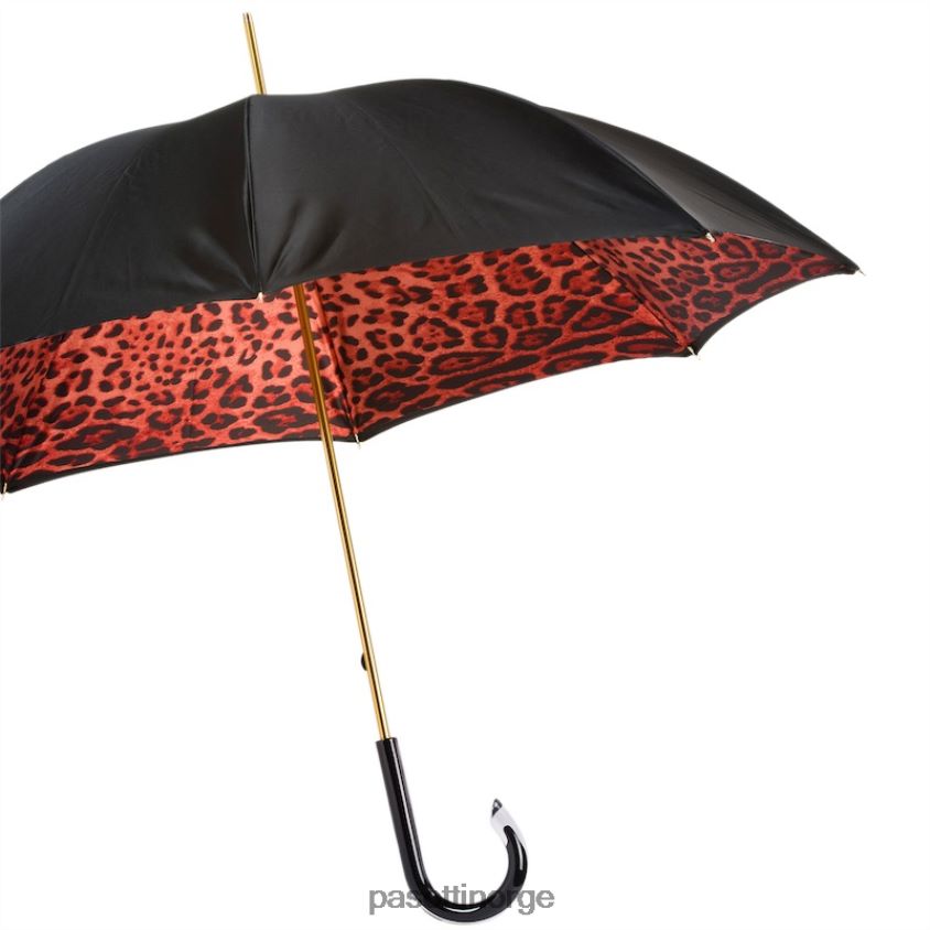paraply | PASOTTI 189 90115-2 g15 - paraply med rød leopardmønster, dobbel klut 8B6Z26408 unisex