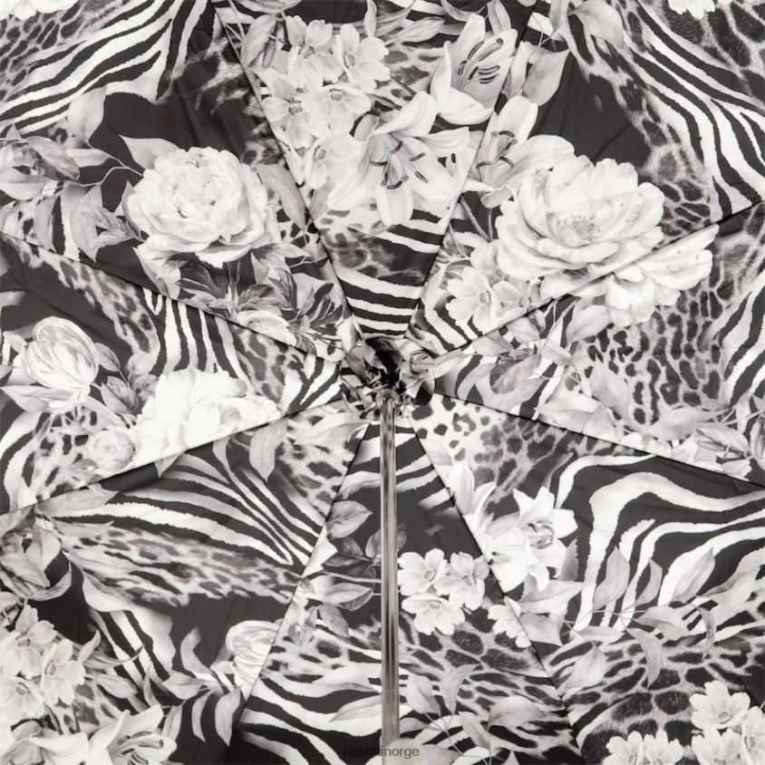paraply | PASOTTI 189n 9c458-9 p34 - paraply animalier med sølvroser 8B6Z26422 unisex